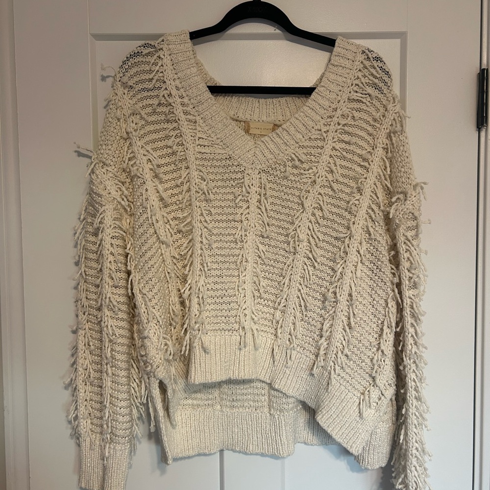 Altar'd State Cream V-Neck Sweater